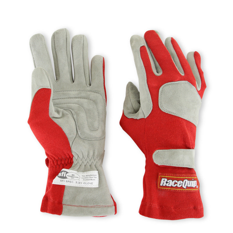 RaceQuip Red 1-Layer SFI-1 Glove - XL