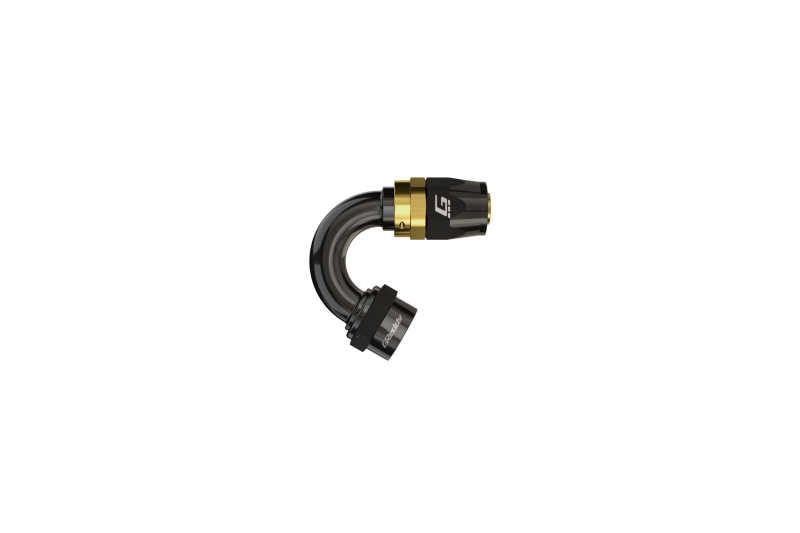 GReddy AN04 STRAIGHT HOSE END SWIVEL BLACK/GOLD ANODIZED