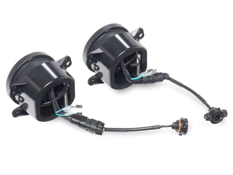Raxiom 07-18 Jeep Wrangler JK V2 LED Switchback Fog Lights with Amber Turn Signal and Halo Rings