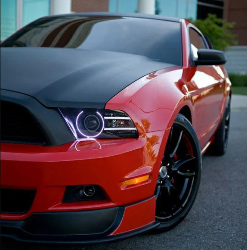 Oracle 13-14 Ford Mustang LED Projector Headlight Halo Kit - Red