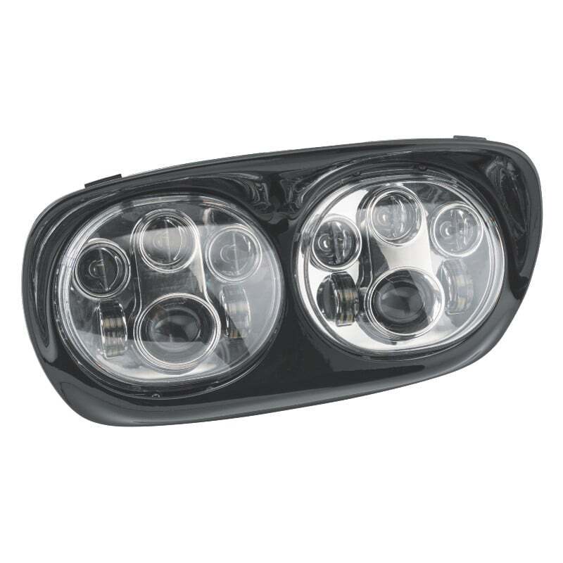 Letric Lighting LED Headlight Dual 5.75in Chrome/Black