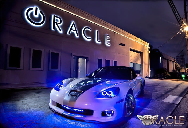 Oracle 05-13 Chevrolet Corvette C6 LED Fog Light Halo Kit - Red