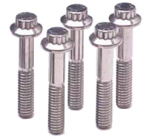 ARP 3/8 in.-16 RH Thread, 1.750 in 12 Point SS 300 Bolts - Set of 5