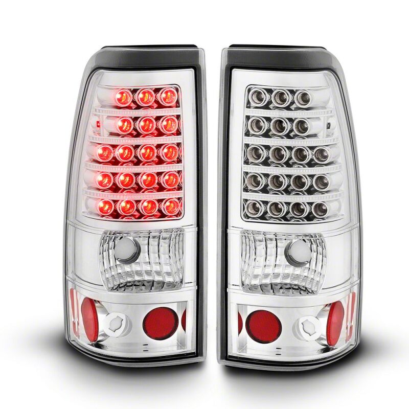Raxiom 03-06 Chevrolet Silverado 1500 Fleetside LED Tail Lights- Chrome Housing- Clear Lens