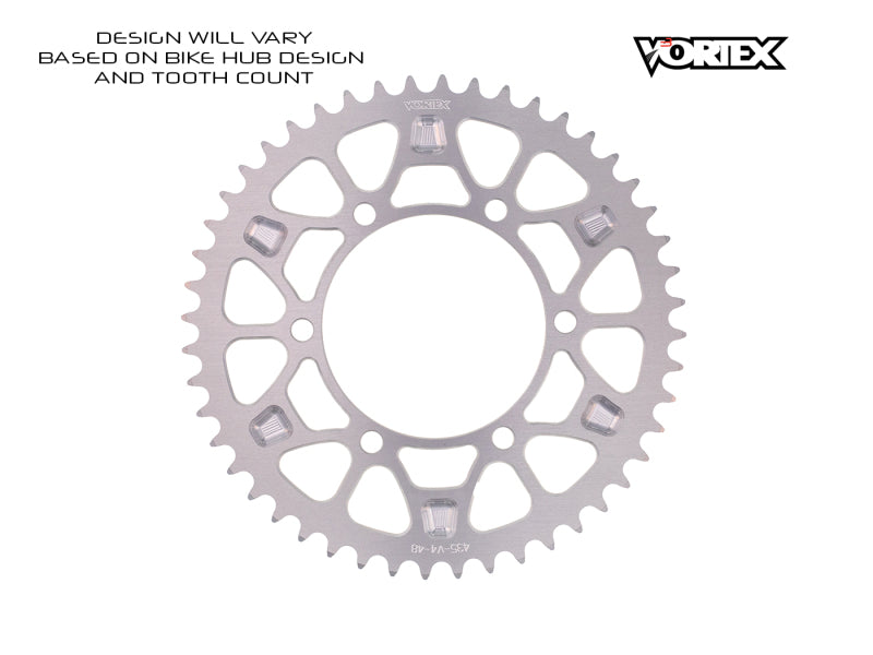 Vortex Racing V4 40 Tooth 530 Rear Sprocket - Silver
