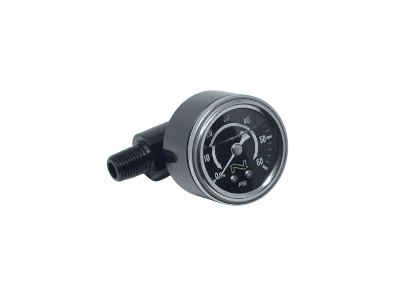 NAMZ HD Twin Cam/M8 NOS Blk Oil Pressure Gauge Kt Blk Face/Liquid Filled/Billet Aluminum Cup/Blk