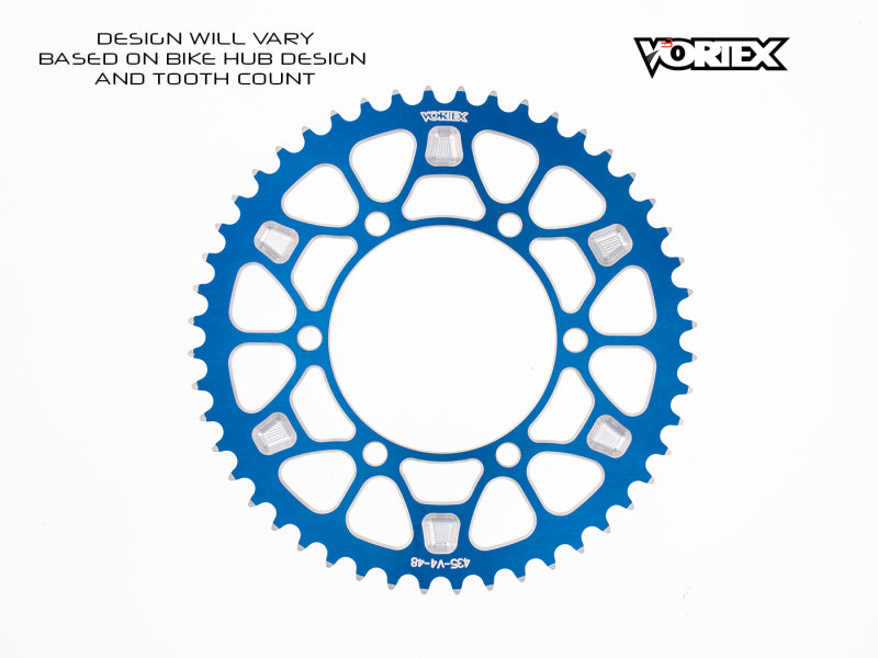 Vortex Racing V4 49 Tooth 530 Rear Sprocket - Blue
