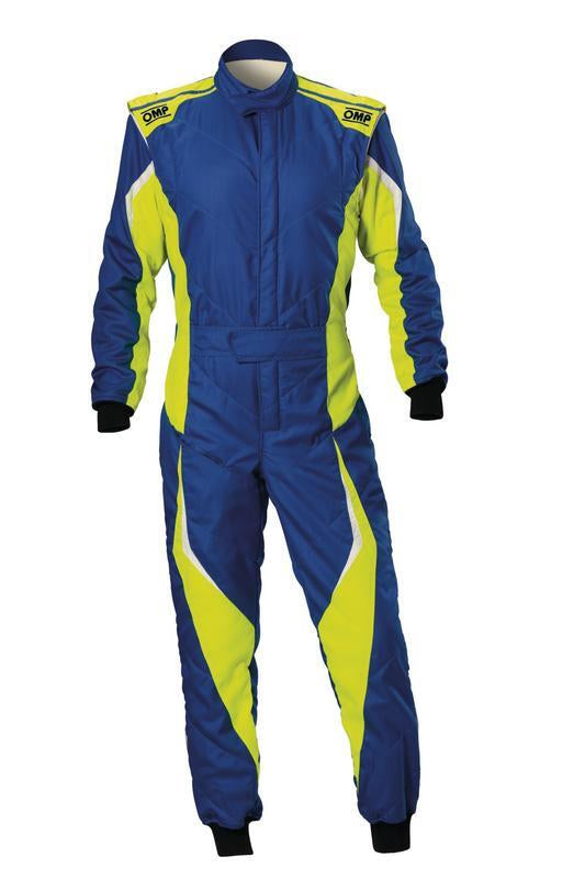 OMP TECNICA EVO OVERALL FIA 8856-2018 NAVY BLUE / GREY / CYAN SZ 64 FIA 8856-2018 + SFI