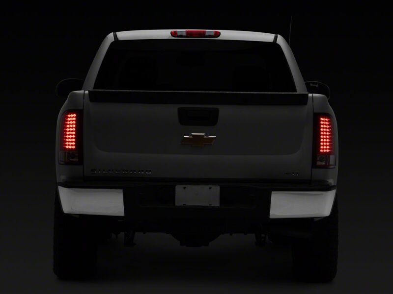 Raxiom 07-13 Chevrolet Silverado 1500 LED Tail Lights- Chrome Housing- Red/Clear Lens