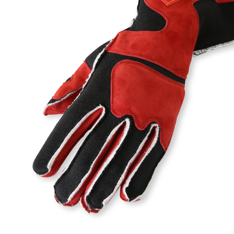 RaceQuip SFI-5 Red/Black Small Outseam Angle Cut Glove