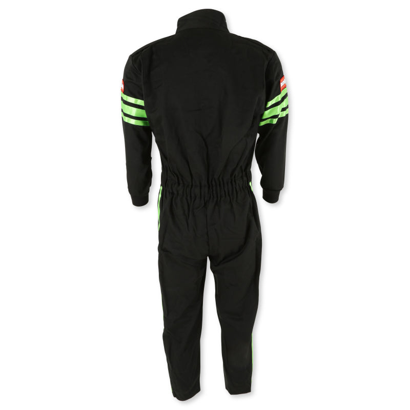 RaceQuip Green Trim SFI-1 JR. Suit - Kids Large