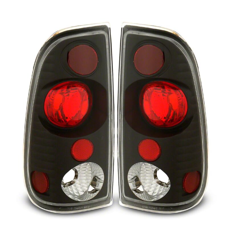 Raxiom 97-03 Ford F-150 Styleside Axial Series Version 2 Tail Lights- Black - Red/Clear Lens