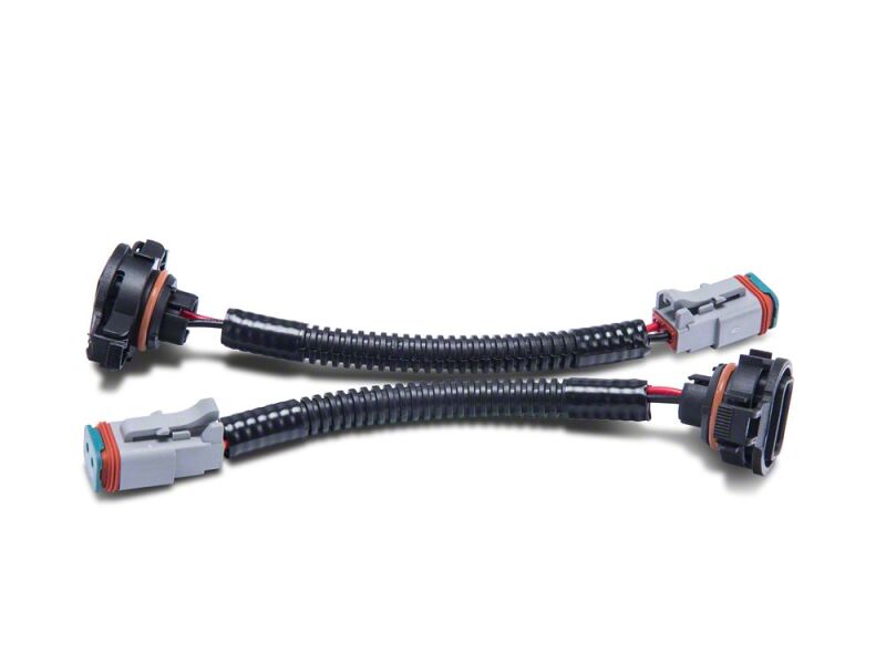 Raxiom 10-18 Jeep Wrangler JK Axial Series H16 to Deutsch Fog Light Wire Harness Adapter Set