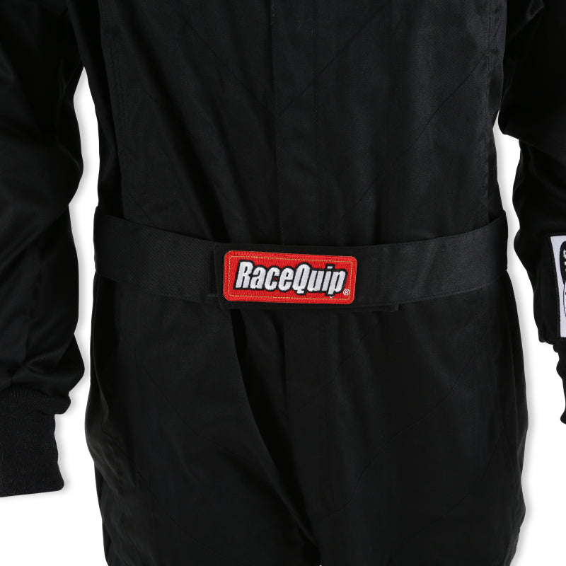 RaceQuip Black Chevron-1 Suit - SFI-1 Large