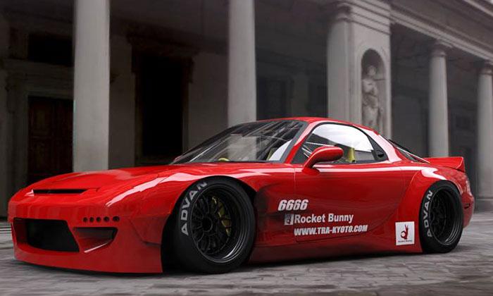 GReddy X Rocket Bunny FD3S V2 Front Over-Fenders - No Bumper Extensions (S/O 8-12 Wks No Cancel)