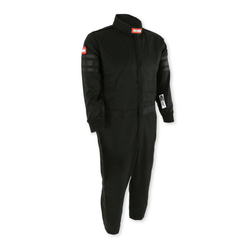 RaceQuip Black Trim SFI-1 JR. Suit - Kids Medium