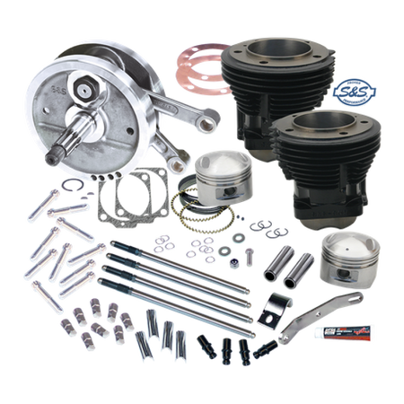 S&S Cycle 2007+ BT 106in Stock Bore Stroker Kit with Roller Bearings