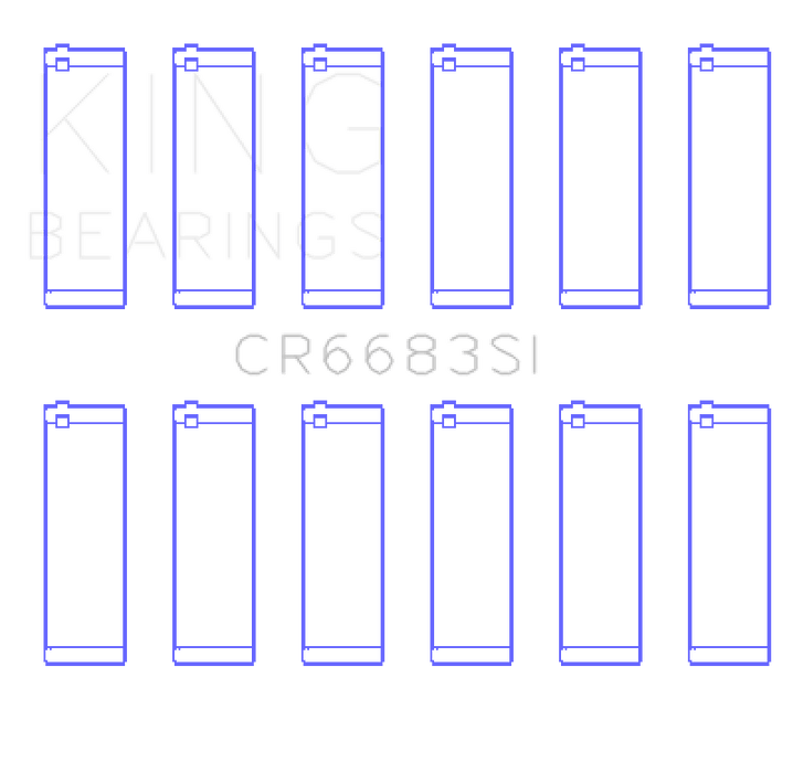 King Engine Bearings Chevrolet 262 (Od+.002in) (Size +0.50mm) Connecting Rod Bearing Set