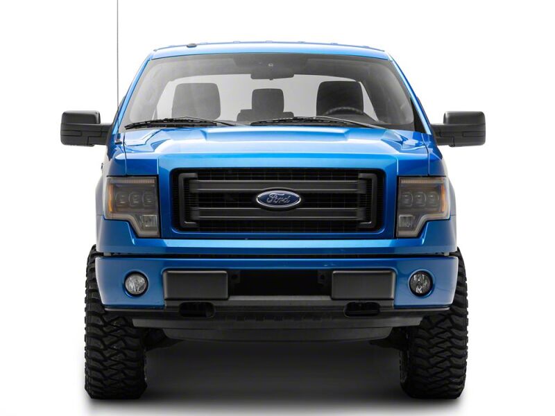 Raxiom 09-14 Ford F-150 CXR Series LED Headlights with Amber DRL- Black Housing- Clear Lens