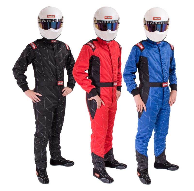 RaceQuip Black Chevron-5 Suit SFI-5 - XLG