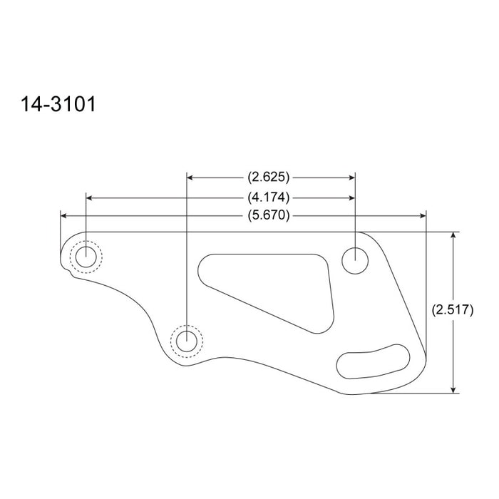 Peterson Fluid Systems Chevrolet Small Block Mount Blade - Right Side