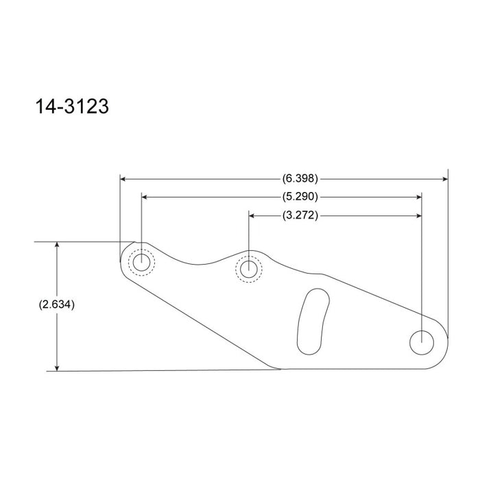 Peterson Fluid Systems Chevrolet Big Block Mount Blade - Right Side Mount A-Arm