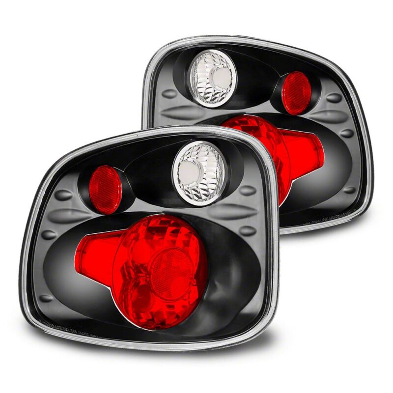 Raxiom 01-03 Ford F-150 Flareside Axial Series Version 2 Tail Lights- Black Housing- Clear Lens