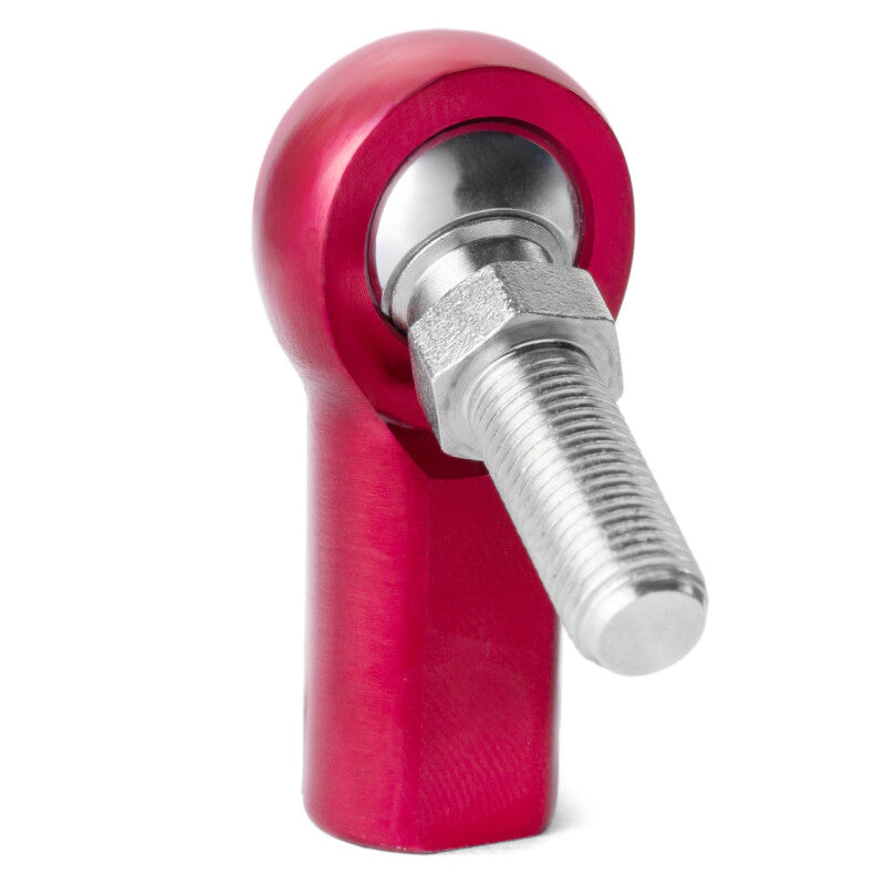 QA1 A Series Endura Rod End - Female/Right Hand - .375in Bore x 3/8-24 w/Stud - Red Aluminum