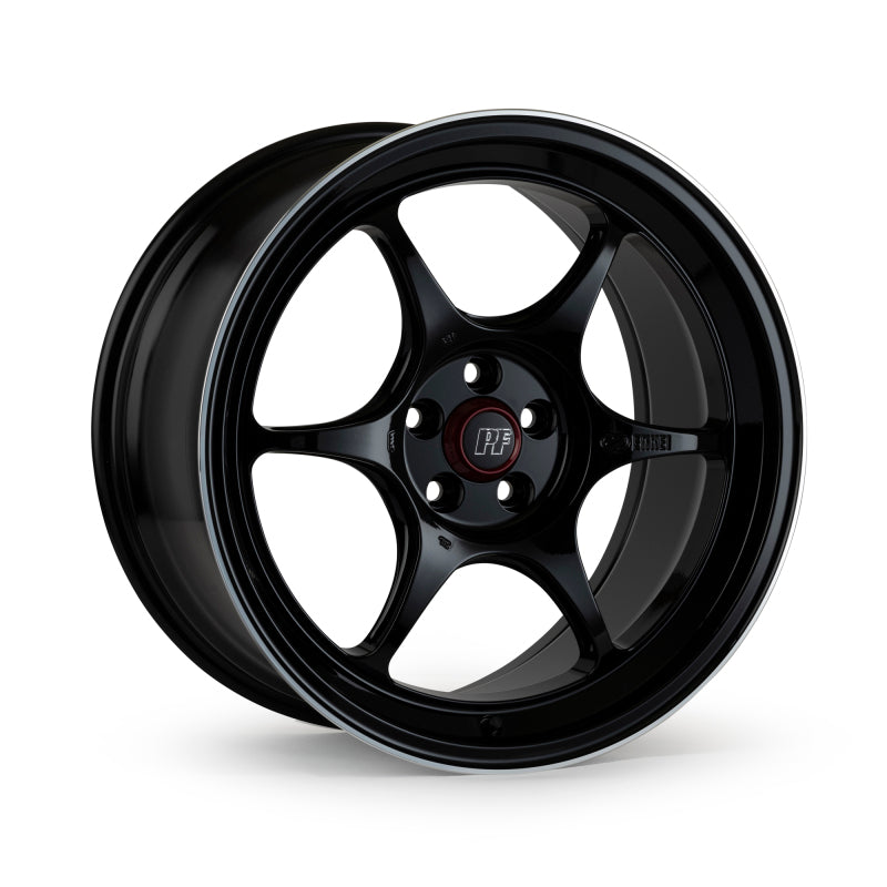 Enkei PF06 17x9.5 5x114.3 0mm Offset 75mm Bore Black Machined Wheel ** SPECIAL ORDER**