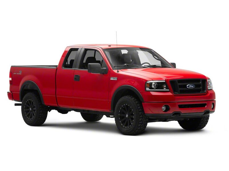 Raxiom 04-08 Ford F-150 Axial Series LED Proj Headlights/Seq LED Bar- Black- Clear Lens