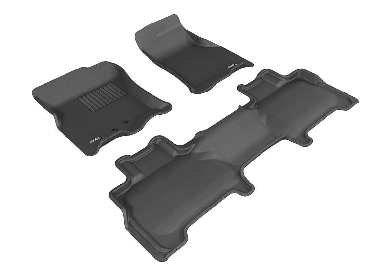 3D MAXpider 11-17 Ford Expedition w/ 2nd Row Center Console Kagu Black Full Set