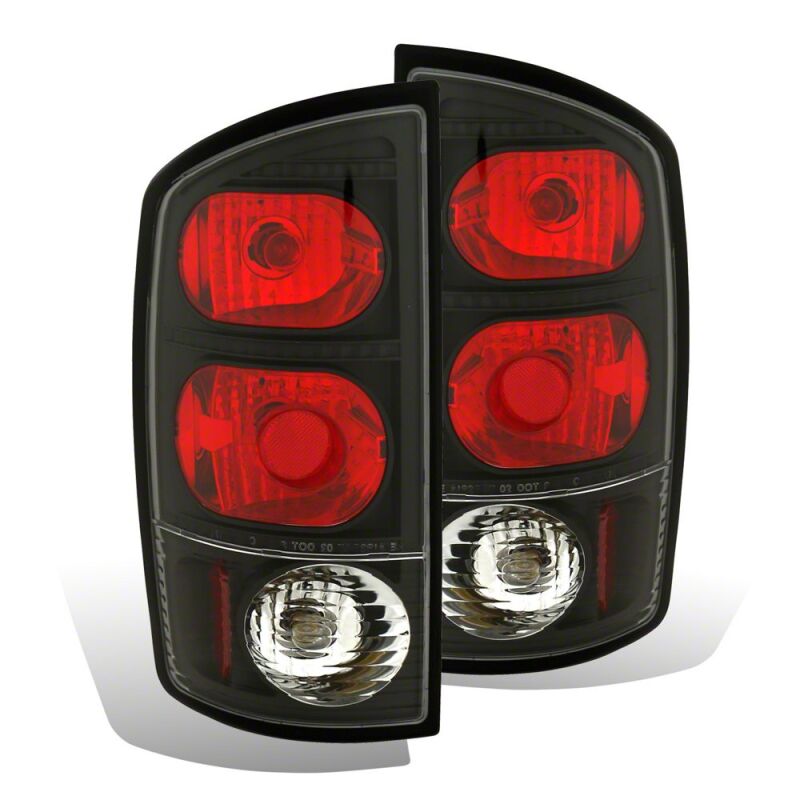 Raxiom 02-05 Dodge RAM 1500 Axial Series Tail Lights- Black Housing- Red/Clear Lens