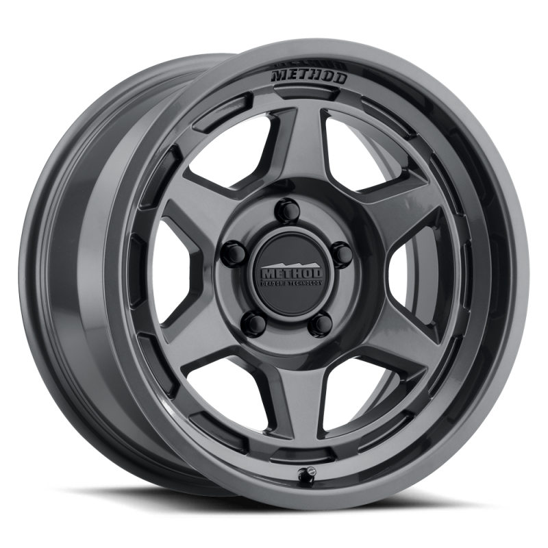 Method MR708 Bead Grip 17x8.5 / 0mm Offset / 5x5 BP / 71.5mm CB - Gloss Titanium