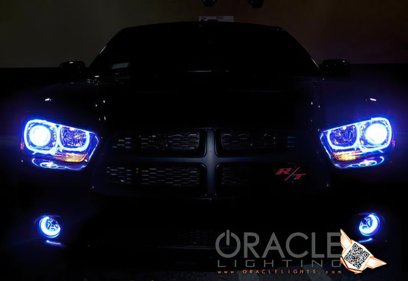 Oracle 11-12 Dodge Charger LED Fog Light Halo Kit - Red