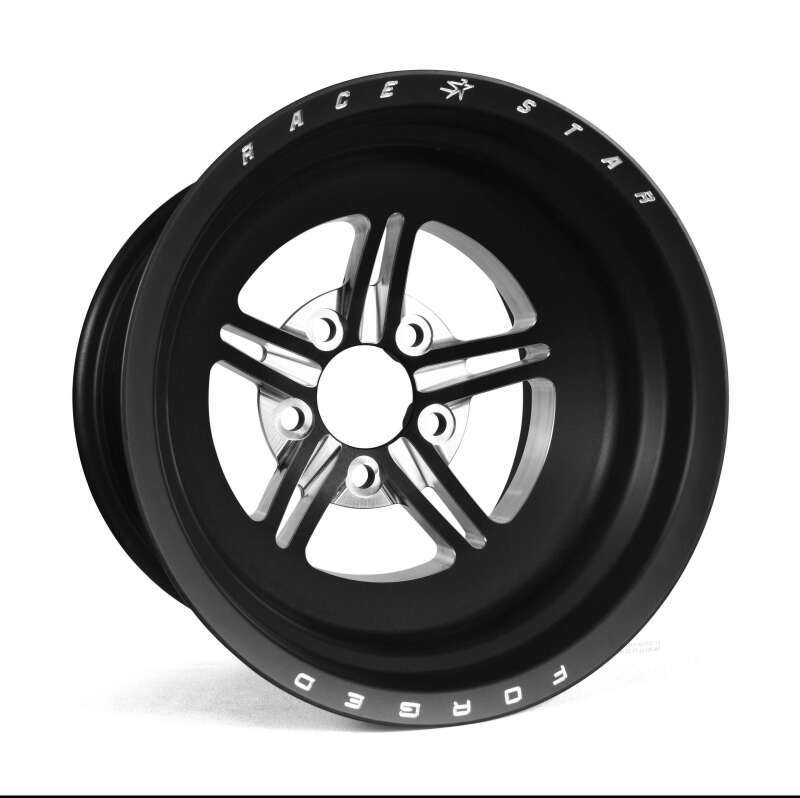 Race Star 63 Pro Forged NBL Sportsman 15x10 4.75BC 7.50BS Black Anodized/Machined Wheel