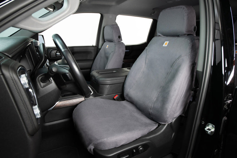 Covercraft 22-26 GMC Sierra 1500 Carhartt SeatSaver Custom Seat Cover - Gravel