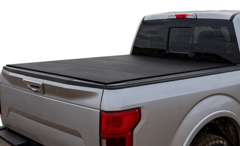 Access LOMAX 2022+ Nissan Frontier 6ft Bed Tri-Fold Hard Cover - Black Urethane