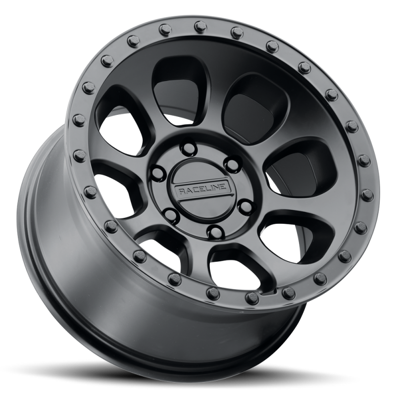 Raceline 961B Bolt 17x9in / 8x170 BP / -12mm Offset / 130.81mm Bore - Satin Black