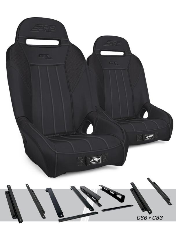 PRP GT/S.E. Suspension Seats Kit for Honda Talon (Pair) - Black
