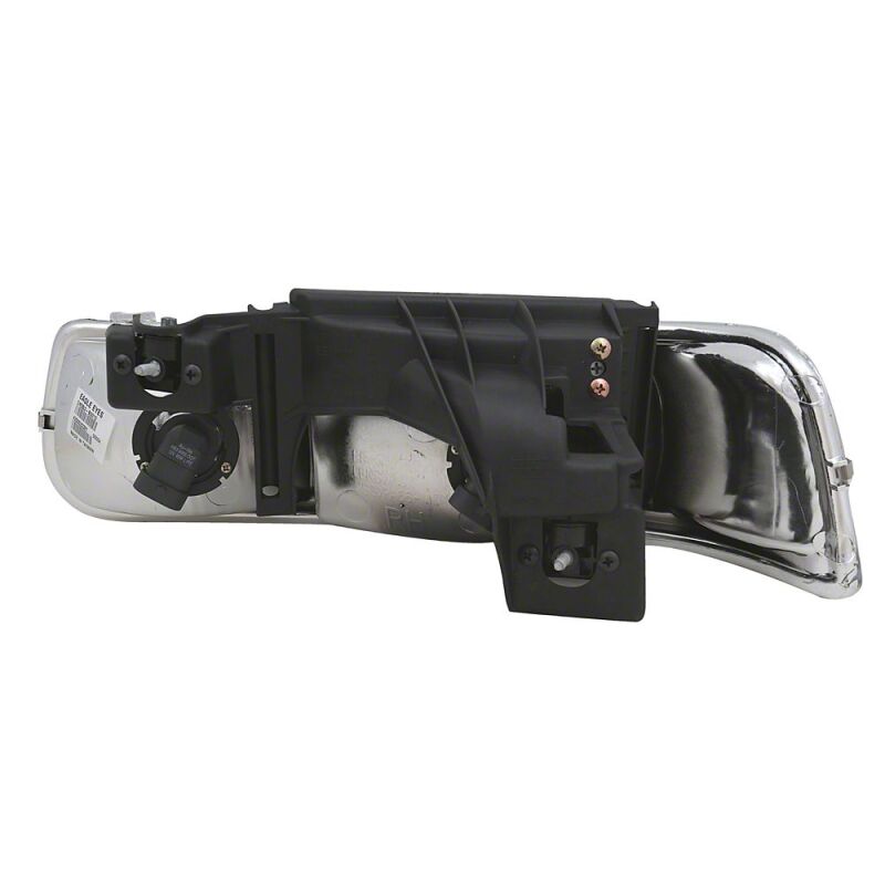 Raxiom 99-02 Chevrolet Silverado 1500 Axial Series Euro Headlights- Chrome Housing- Clear Lens