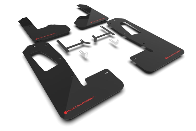Rally Armor 22-26 Rivian R1S Black UR Mud Flap w/Red Logo