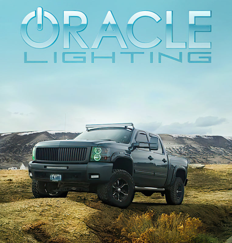 Oracle 07-13 Chevrolet Silverado LED Round Style Headlight Halo Kit - Blue