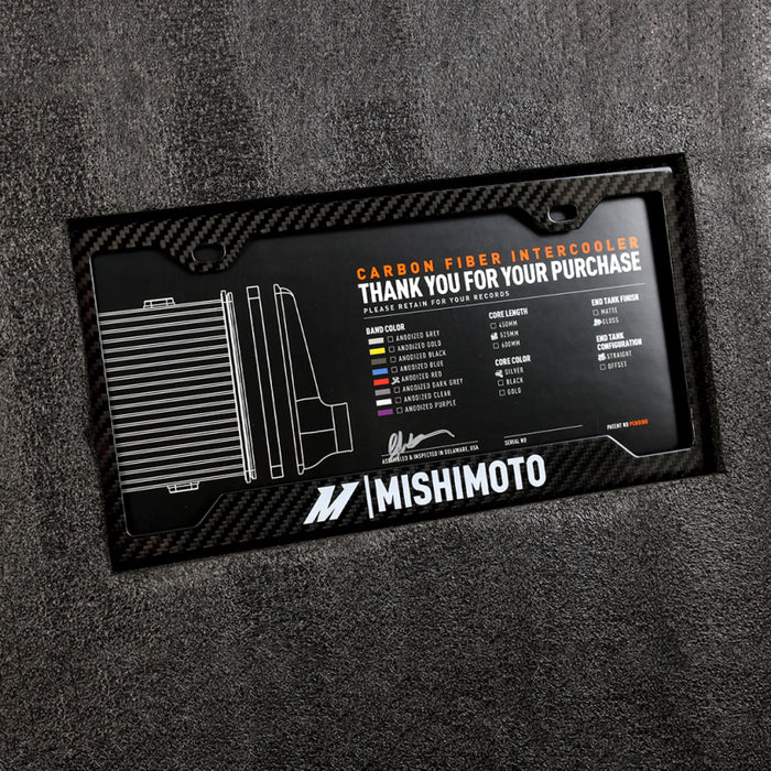 Mishimoto Universal Carbon Fiber Intercooler - Matte Tanks - 450mm Black Core - S-Flow - BL V-Band