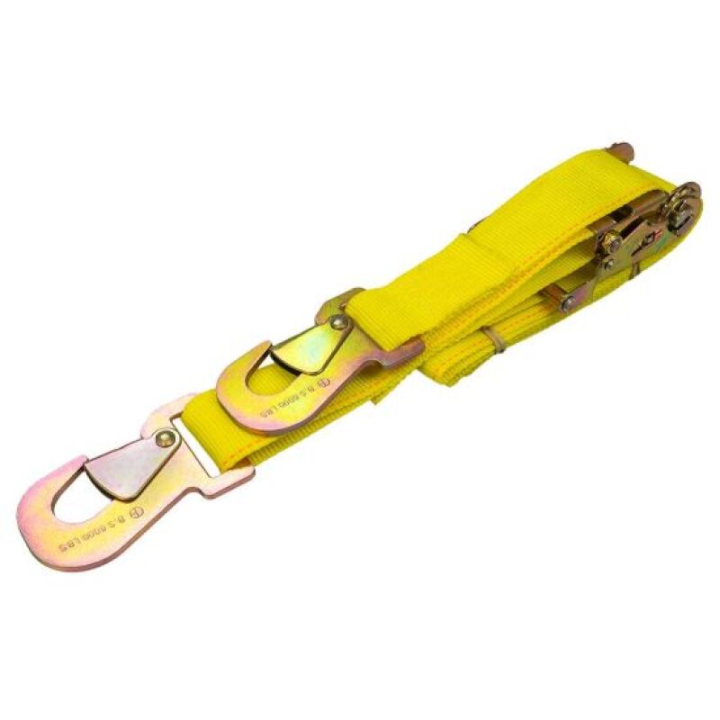 Moroso 2in x 6ft Flat Snap Hooks Ratchet Tie Down Strap - Single