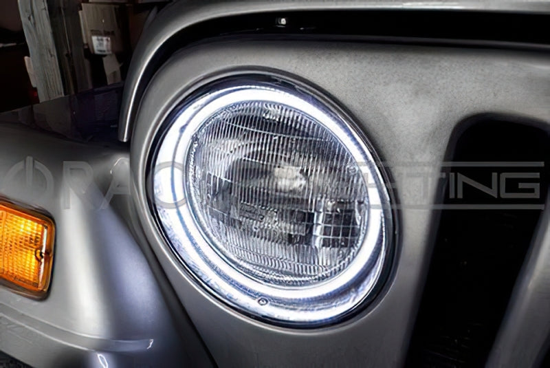 Oracle 7in Round Surface Mount LED Headlight Halo Kit - Blue
