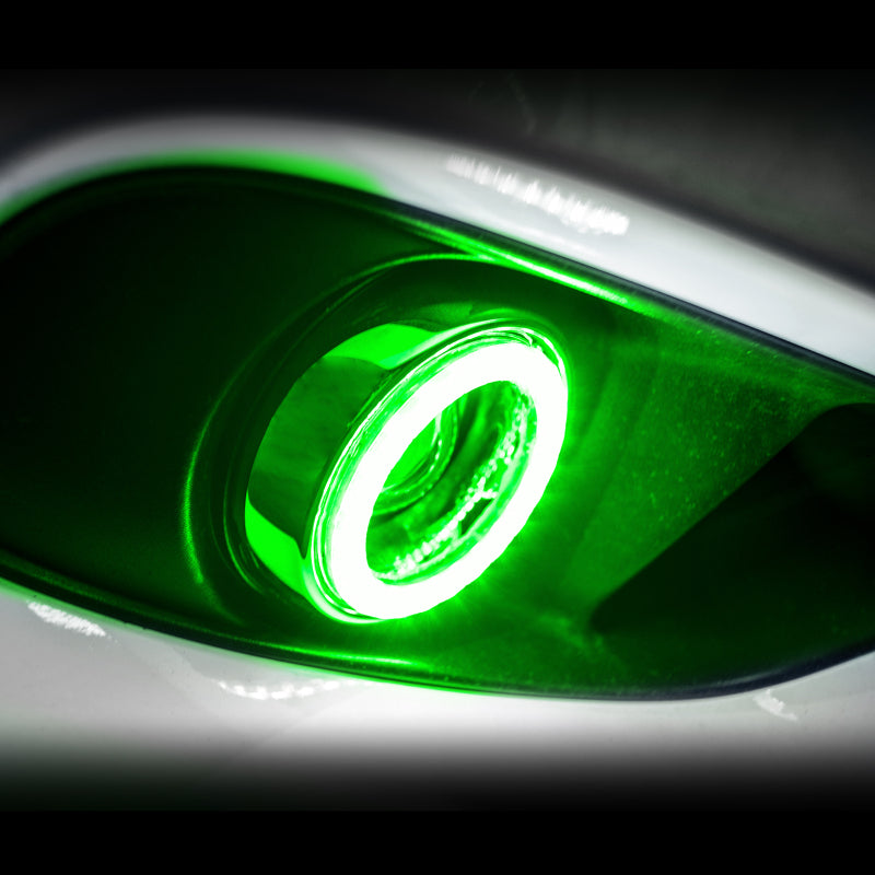 Oracle 15-17 Ford Mustang Surface Mount LED Projector Fog Light Halo Kit - Green