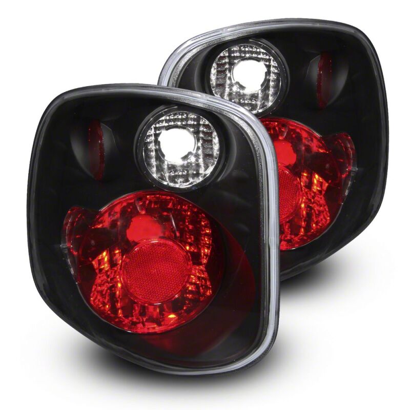 Raxiom 97-00 Ford F-150 Flareside Axial Series Version 2 Tail Lights- Black - Red/Clear Lens