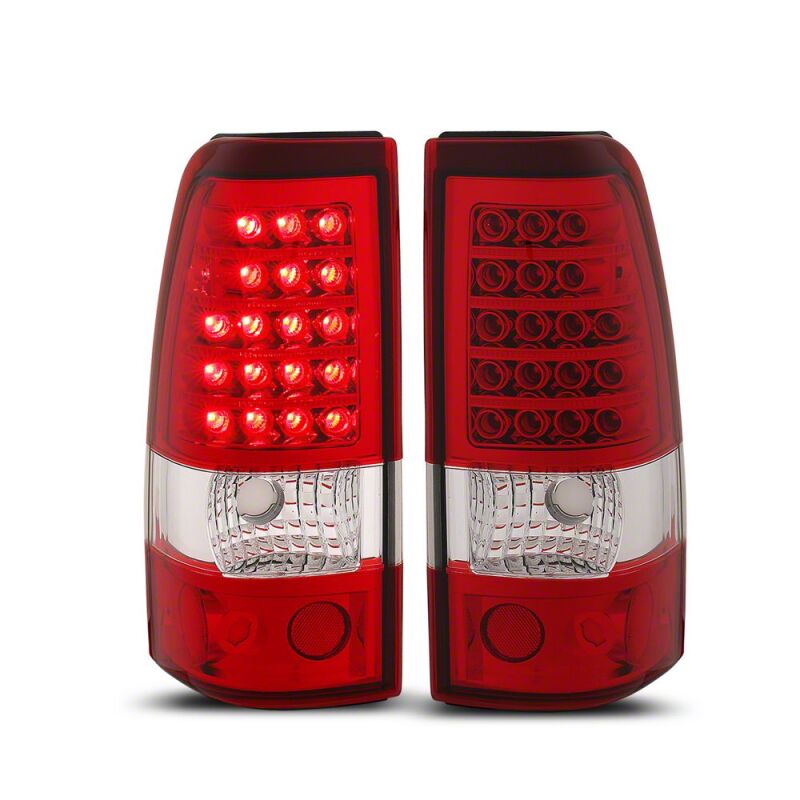 Raxiom 03-06 Chevrolet Silverado 1500 Fleetside LED Tail Lights- Chrome Housing- Red/Clear Lens