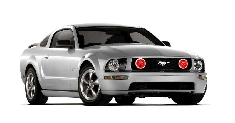 Oracle 05-09 Ford Mustang GT LED Fog Light Halo Kit - Red