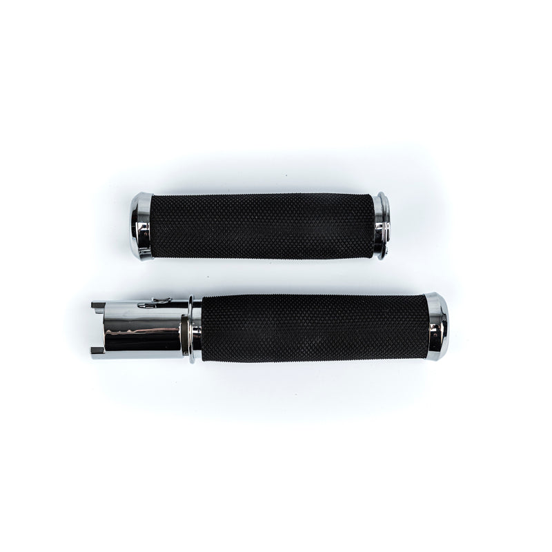 Bikers Choice Billet Aluminum Chrome Throttle-By-Wire Contour  Grips